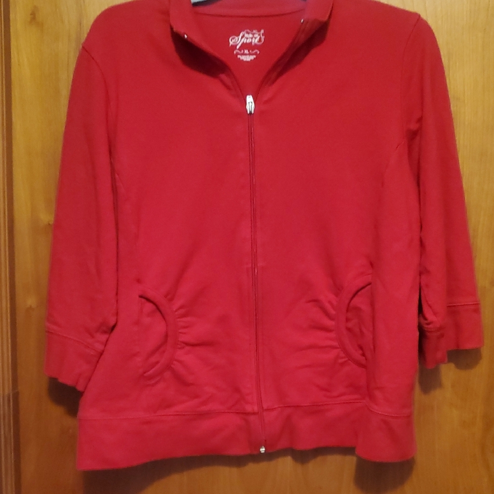 Style & Co. Red Zip-Front Women's Jacket